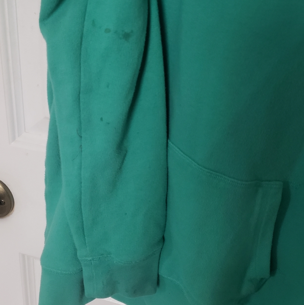 ⭐ PINK Victoria's Secret Teal Turquoise Aqua Sweatshirt Small Dog Logo - Picture 7 of 9